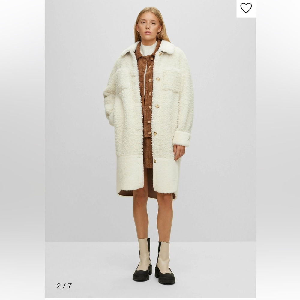 BOSS relaxed-fit teddy coat NEW!